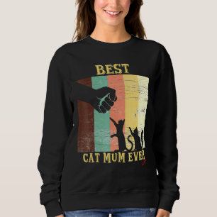 Best Cat Mum Ever Retro Fist Bump Cat Trui
