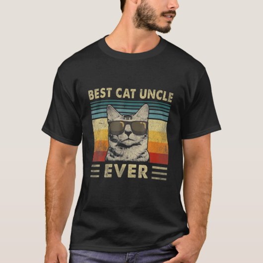 Best Cat oom Ever Retro Cat Dad D T-shirt (Voorkant)