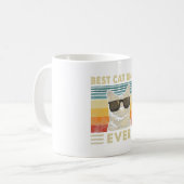 Best Cat oom Ever Retro Cat Father Koffiemok (Voorkant links)