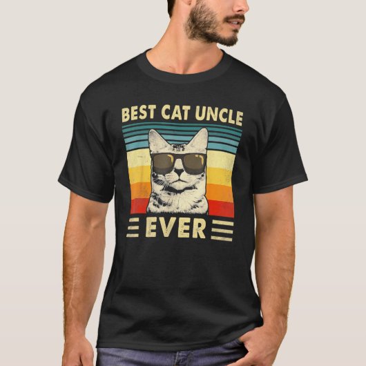 Best Cat oom Ever Retro Cat Father T-shirt (Voorkant)