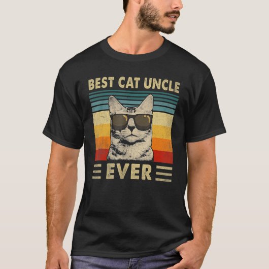 Best Cat oom Ever Retro Cat Father T-shirt (Voorkant)