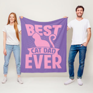 Best Cat Pap Ever - Cat Silhouette Fleece Deken