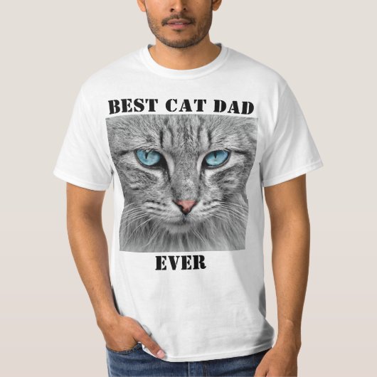 Best Cat Pap Ever Foto Creëer je eigen huisje T-shirt (Voorkant)