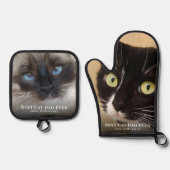 Best Cat Pap Ever Foto Ovenwant & Pannenlap Set (Voorkant)