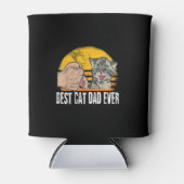 Best Cat Pap Ever | Funny Cat Dad Gift Blikjeskoeler (Voorkant)
