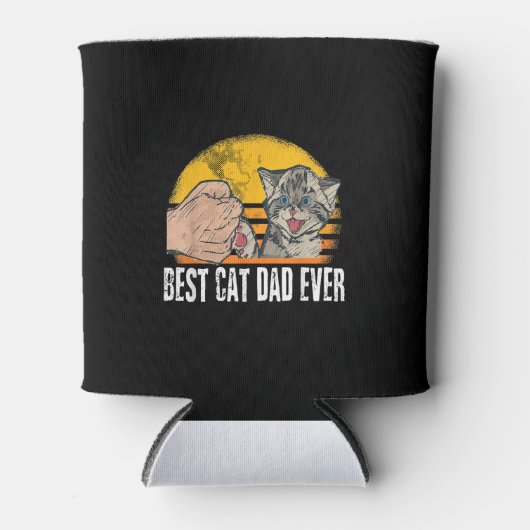 Best Cat Pap Ever | Funny Cat Dad Gift Blikjeskoeler (Voorkant)