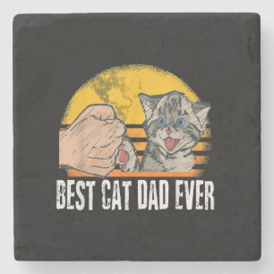 Best Cat Pap Ever Funny Cat Dad Gift Stenen Onderzetter