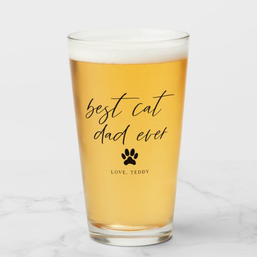Best Cat Pap Ever Glas (Voorkant gevuld)