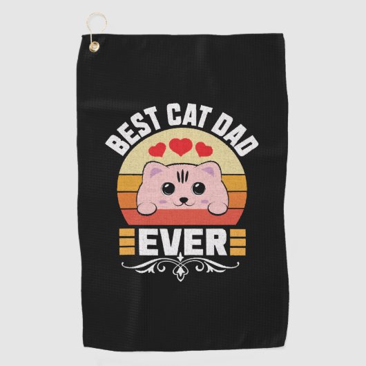 Best Cat Pap Ever Golfhanddoek (Voorkant)