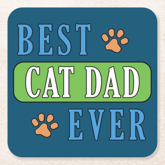 Best Cat Pap Ever Kartonnen Onderzetters (Voorkant)