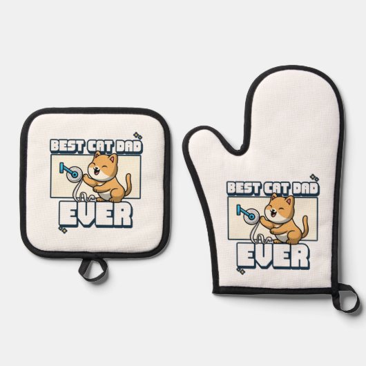 Best Cat Pap Ever Ovenwant & Pannenlap Set (Voorkant)