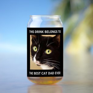 Best Cat Pap Ever Photo Black Blikvorm Glas