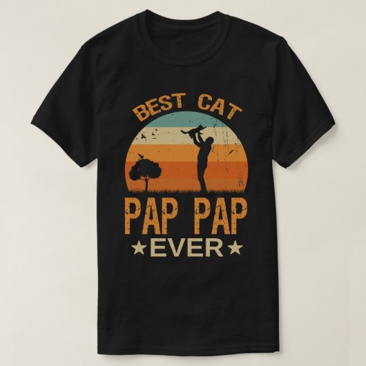 Best Cat PAP Ever Retro  T-shirt (Design voorkant)