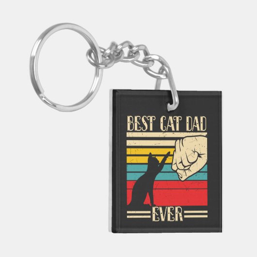 Best Cat Pap Ever Sleutelhanger (Voorkant Links)