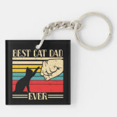 Best Cat Pap Ever Sleutelhanger (Achterkant)