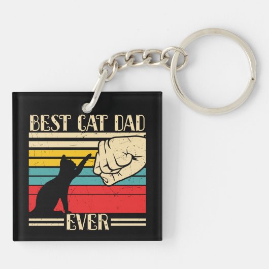 Best Cat Pap Ever Sleutelhanger (Achterkant)