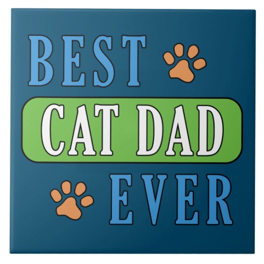 Best Cat Pap Ever Tegeltje (Voorkant)