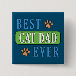 Best Cat Pap Ever Vierkante Button 5,1 Cm