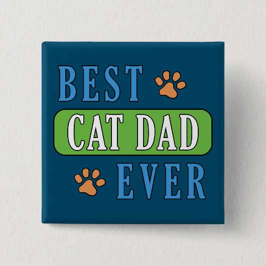Best Cat Pap Ever Vierkante Button 5,1 Cm (Voorkant)
