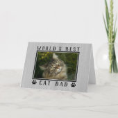 Best Cat Pap Foto Rustic Vaderdag Kaart (Voorkant)