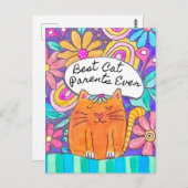 Best Cat Parents Ever Cat Lover Gift Postcard Briefkaart (Voorkant / Achterkant)
