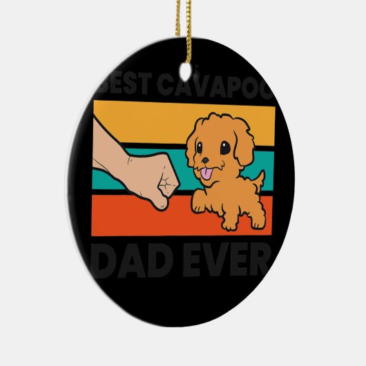 Best Cavapoo Dad Ever Cavoodle Cavapoo Dog Keramisch Ornament (Rechts)