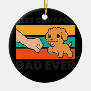 Best Cavapoo Dad Ever Cavoodle Cavapoo Dog Keramisch Ornament