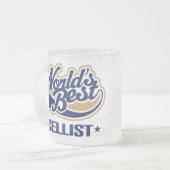 Best Cellist Music Gift ter wereld Matglas Koffiemok (Voorkant links)