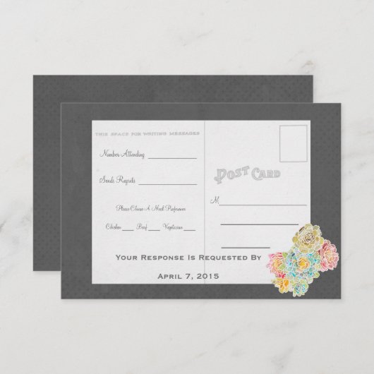 Best Chalkboard  RSVP Wedding Suite - (Voorkant / Achterkant)