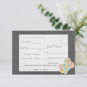 Best Chalkboard  RSVP Wedding Suite - Kaartje (Staand voorkant)