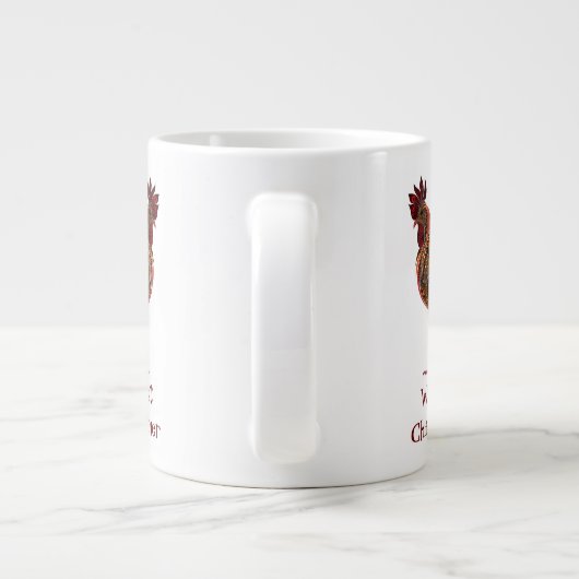 Best Chicken Farmer Fun Quote Rooster ter wereld Grote Koffiekop (Achterkant)