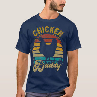 Best Chicken Papa  Retro 70S Chicken Dad T-shirt