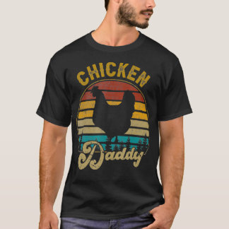 Best Chicken Papa  Retro 70S Chicken Dad T-shirt