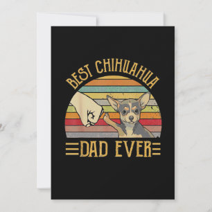 Best Chihua Dad Ever Retro Vintage Bedankkaart