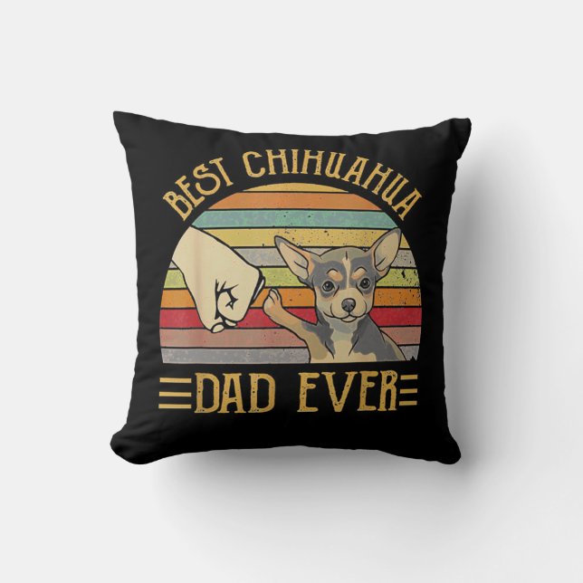 Best Chihua Dad Ever Retro Vintage Kussen (Voorkant)