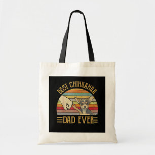 Best Chihua Dad Ever Retro Vintage Tote Bag