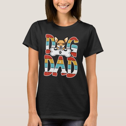 Best Chihuahua Dad Chihuahua Father's Day 2023 T-shirt (Voorkant)
