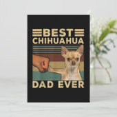 Best Chihuahua Dad Ever Bedankkaart (Staand voorkant)