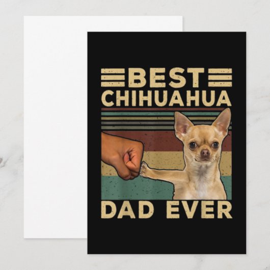 Best Chihuahua Dad Ever Bedankkaart (Voorkant / Achterkant)