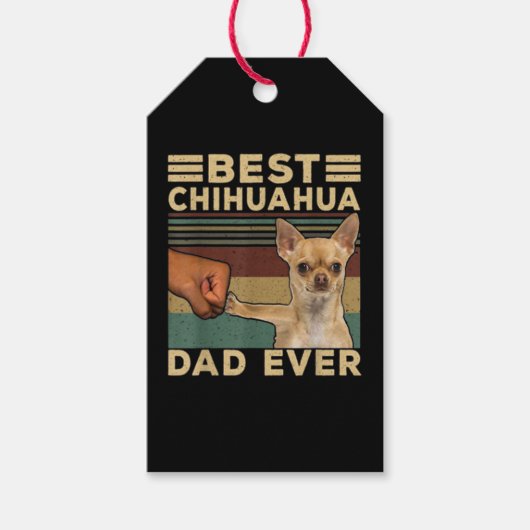 Best Chihuahua Dad Ever Cadeaulabel (Voorkant)