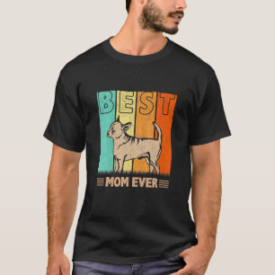 Best Chihuahua Dog Mam Ever Retro Graphic Mama Mot T-shirt