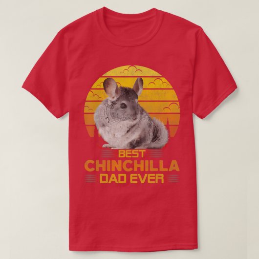 Best Chinchilla Dad ever Cute Retro  Animal T-shirt (Design voorkant)