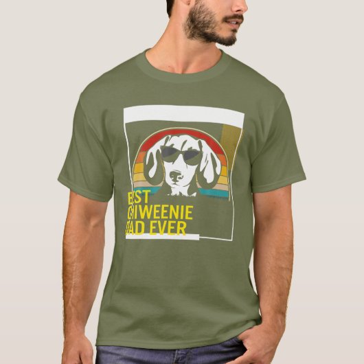 Best Chiweenie Dad Ever Father's Day Dog Dad Men G T-shirt (Voorkant)