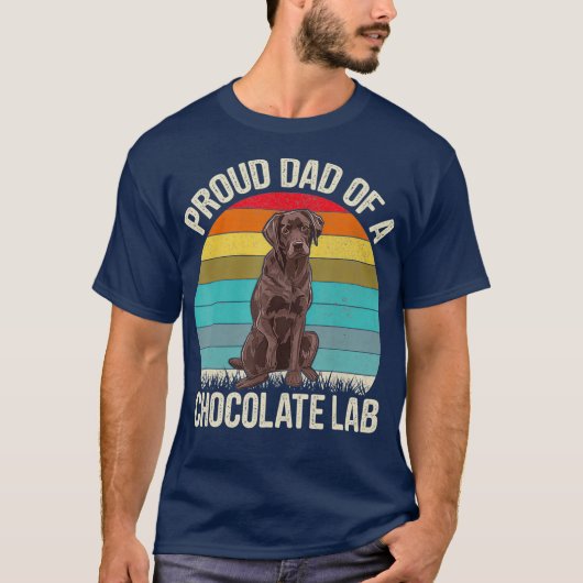 Best Chocolate Lab Dad Hondenliefhebber Brown Labr T-shirt (Voorkant)