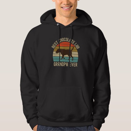 Best Chocolate Lab Grandpa Ever Labrador Retriever Hoodie (Voorkant)