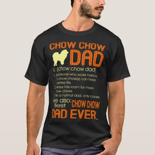 Best Chow Chow Dad ever Fathers Vaderdag Gift T-shirt (Voorkant)