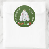 Best Christmas by Par Golf Ball Tree Initiaal Jaar Ronde Sticker (Tas)