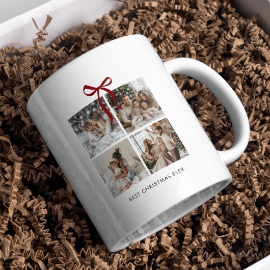 Best Christmas Ever Family Photo Collage Gift Koffiemok