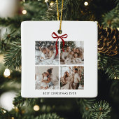 Best Christmas Ever Photo Collage | Family Gift Keramisch Ornament