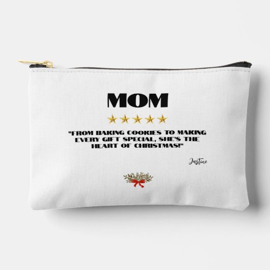 Best Christmas Mom 5-Star Review Design Bewerkbaar Etui (Voorkant)